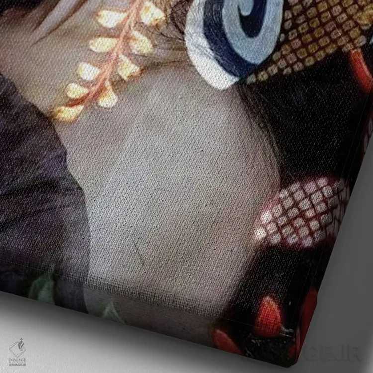 تابلو دکوراتیو کیمونو ۲ اثر دومینیک بادوئل - نمای نزدیک بافت بوم