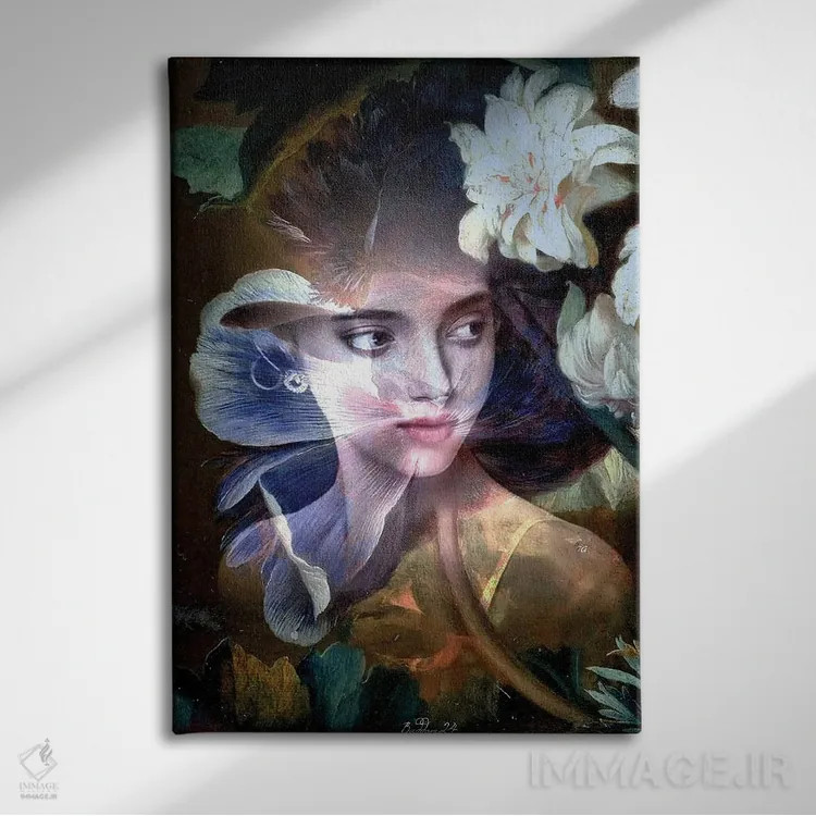 تابلو دکوراتیو گل فروش اثر دومینیک بادوئل - نمای روبهرو روی دیوار