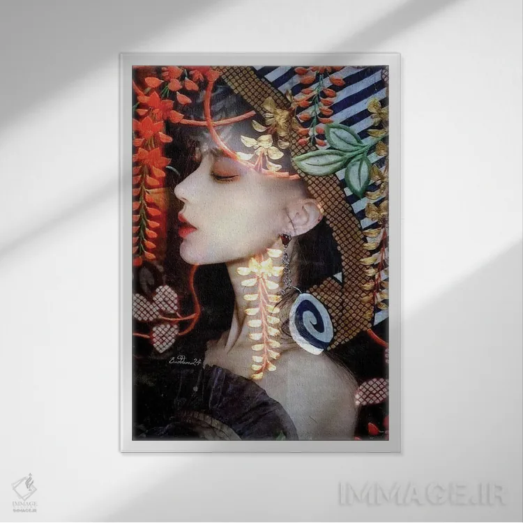 تابلو دکوراتیو کیمونو ۲ اثر دومینیک بادوئل - نمای قابدار سفید