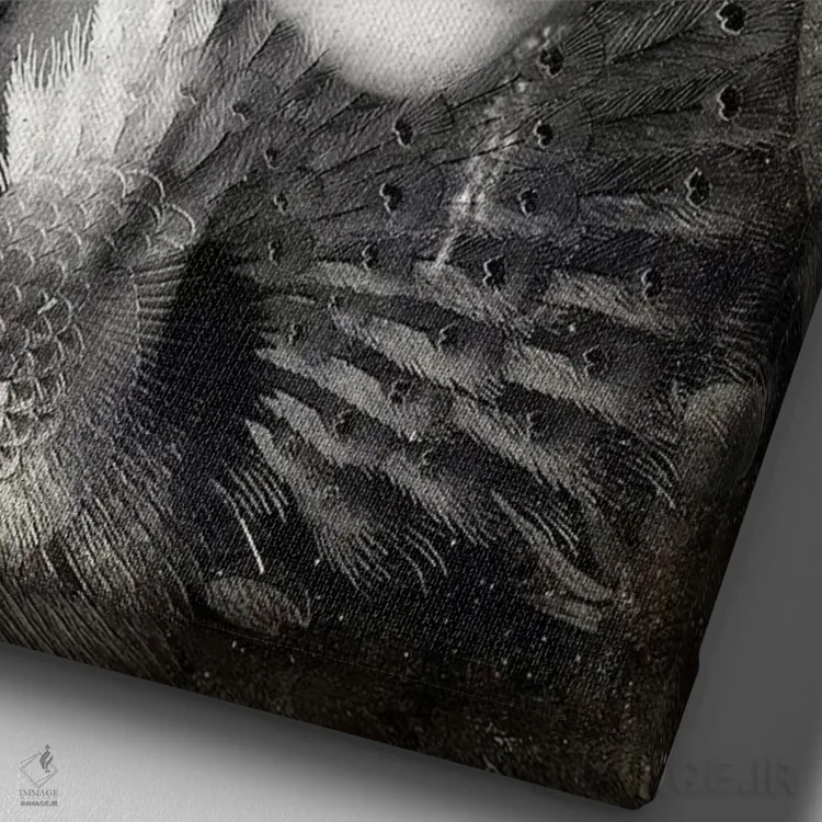 تابلو دکوراتیو ملکه جنگل اثر دومینیک بادوئل - نمای نزدیک بافت بوم