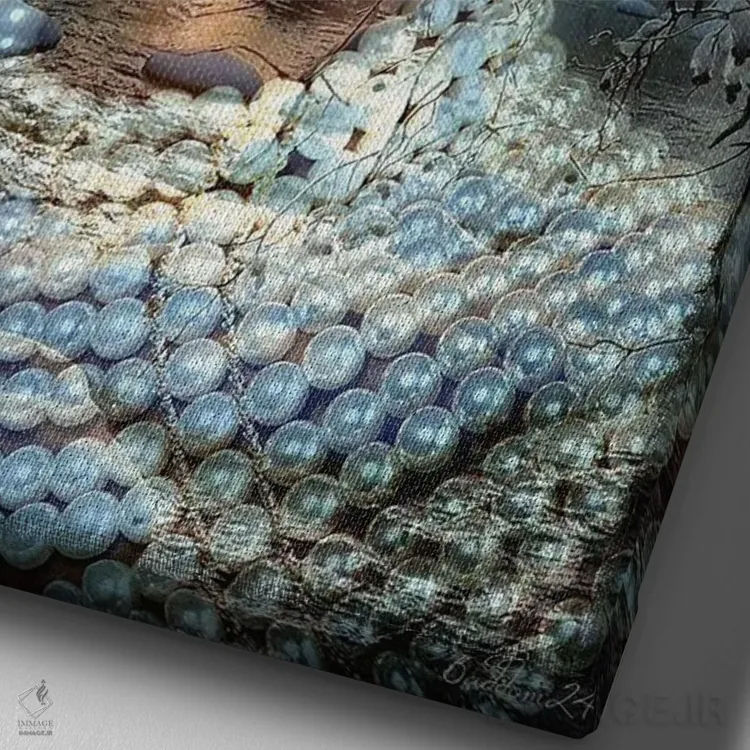 تابلو دکوراتیو زمستان تاریک اثر دومینیک بادوئل - نمای نزدیک بافت بوم