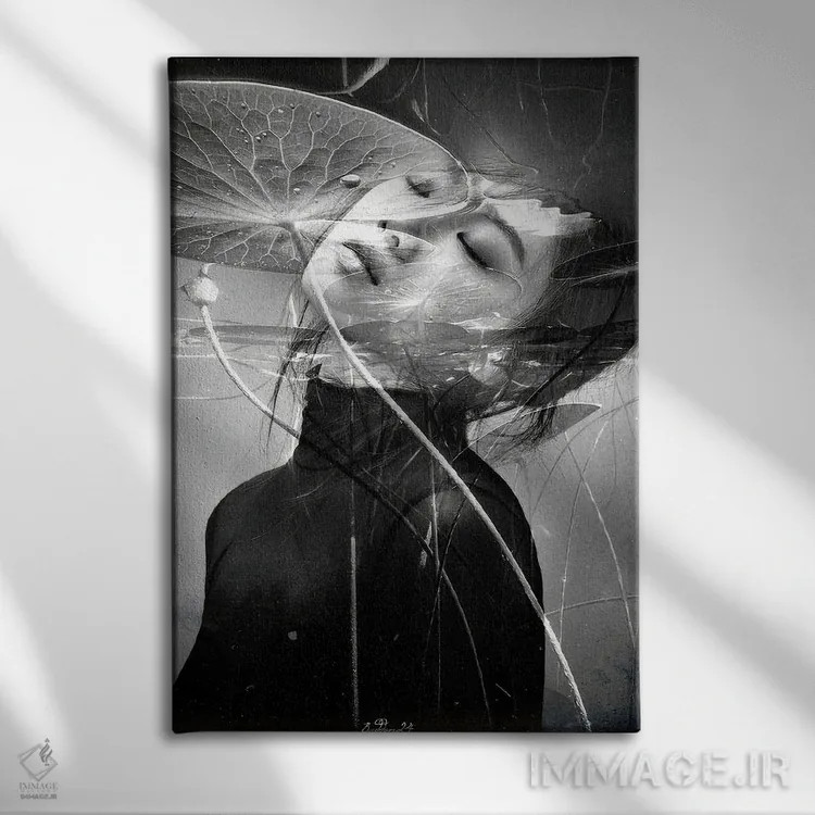 تابلو دکوراتیو حوری غرق شده اثر دومینیک بادوئل - نمای روبهرو روی دیوار