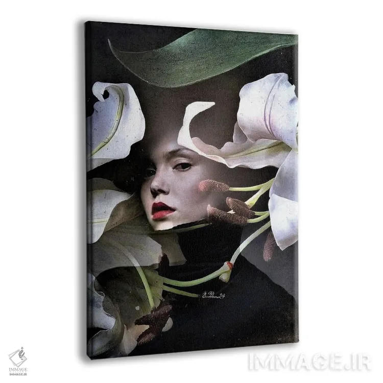 تابلو دکوراتیو سوسن اثر دومینیک بادوئل - نمای پرسپکتیو محصول