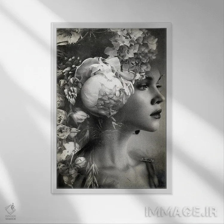 تابلو دکوراتیو بوتانیکا اثر دومینیک بادوئل - نمای قابدار سفید