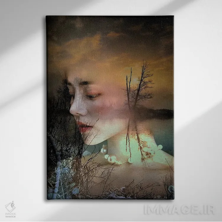 تابلو دکوراتیو انقلاب خورشیدی اثر دومینیک بادوئل - نمای روبهرو روی دیوار