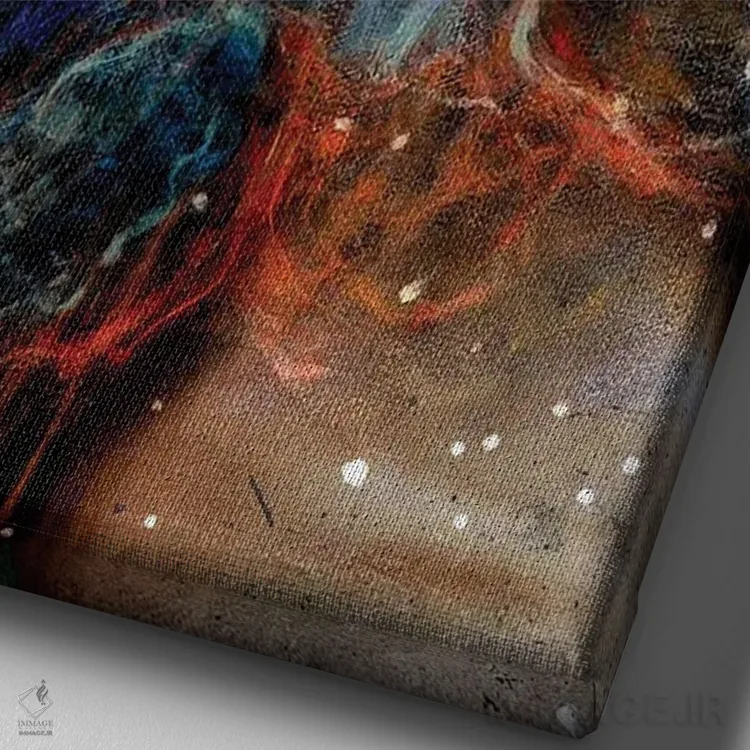 تابلو دکوراتیو فروپاشی اثر دومینیک بادوئل - نمای نزدیک بافت بوم