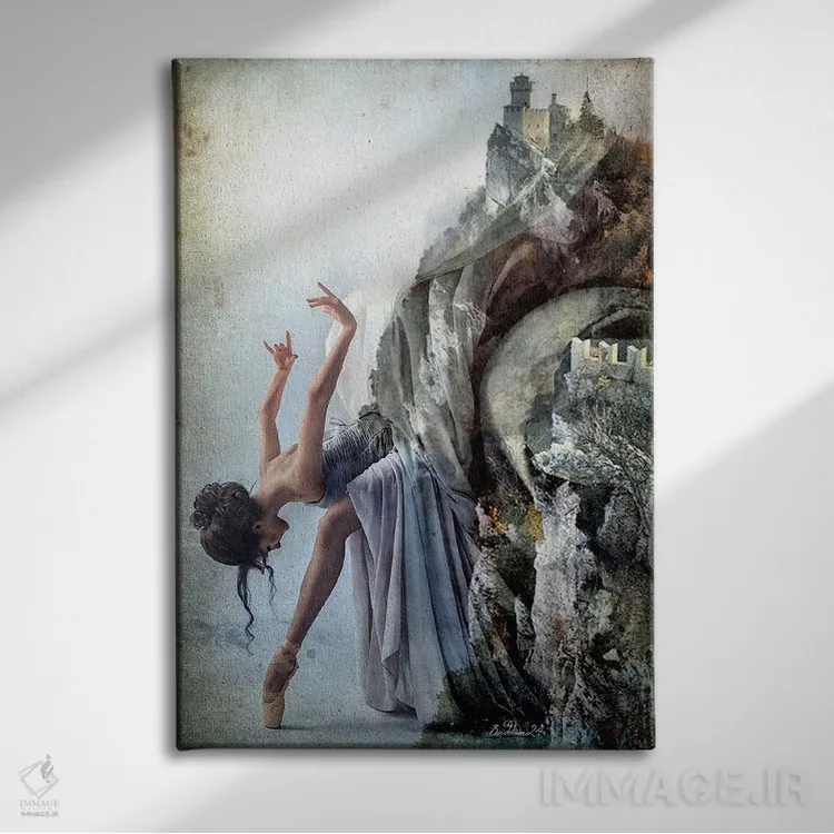 تابلو دکوراتیو قصه پریان اثر دومینیک بادوئل - نمای روبهرو روی دیوار