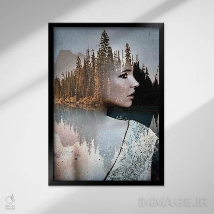 تابلو دکوراتیو تامل اثر دومینیک بادوئل - نمای قابدار مشکی