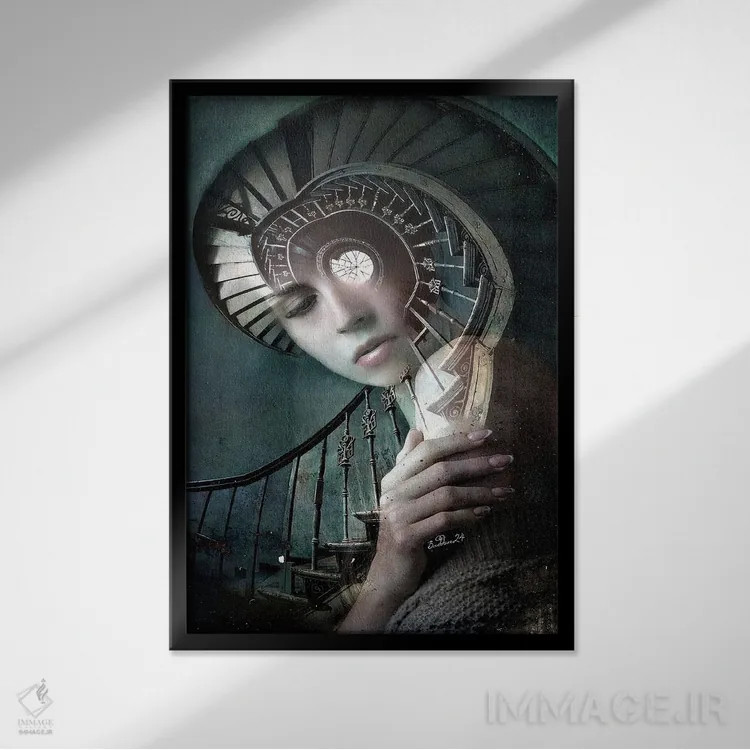 تابلو دکوراتیو کبرا اثر دومینیک بادوئل - نمای قابدار مشکی