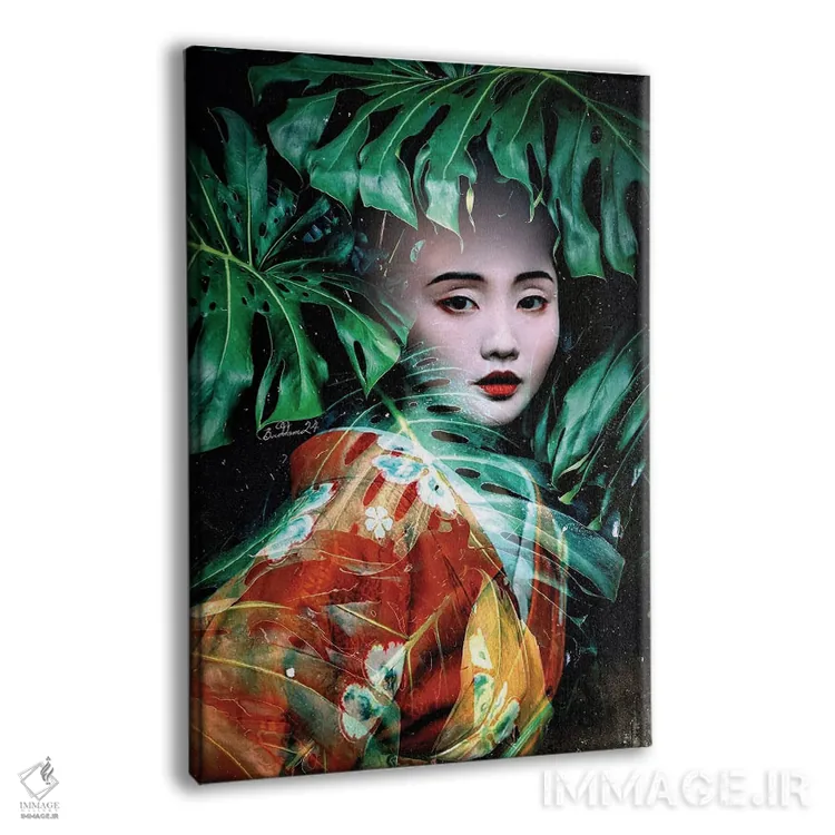 تابلو دکوراتیو گیشای جنگل اثر دومینیک بادوئل - نمای پرسپکتیو محصول