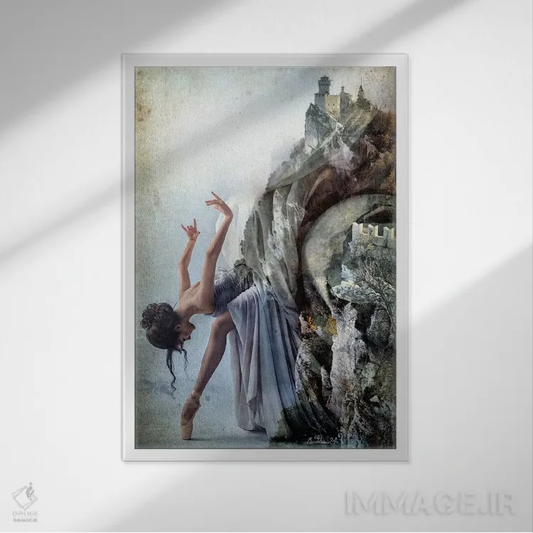 تابلو دکوراتیو قصه پریان اثر دومینیک بادوئل - نمای قابدار سفید