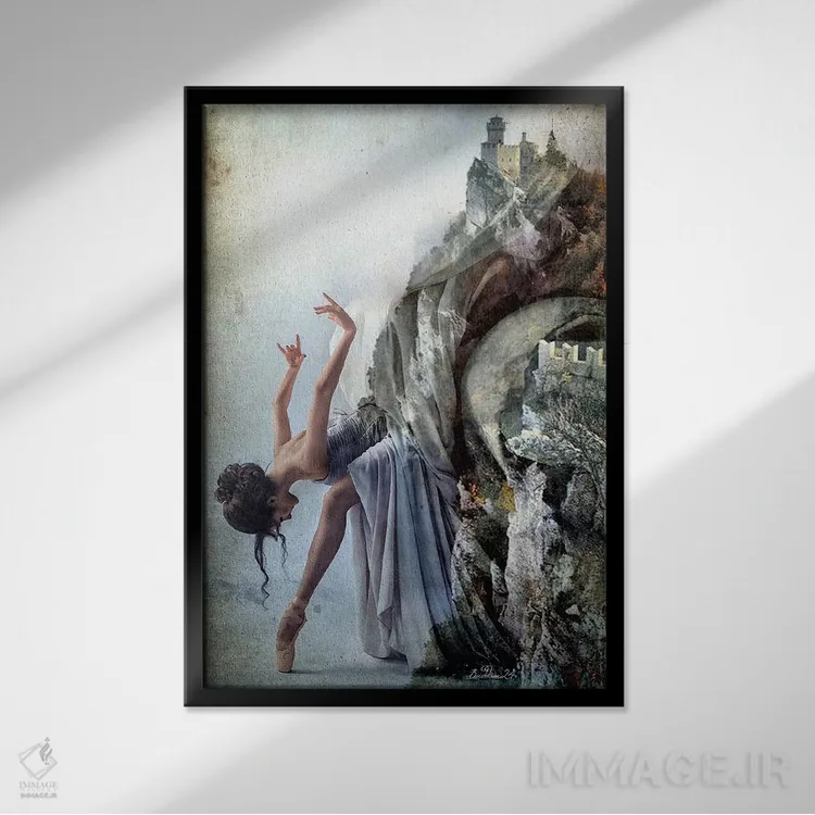 تابلو دکوراتیو قصه پریان اثر دومینیک بادوئل - نمای قابدار مشکی