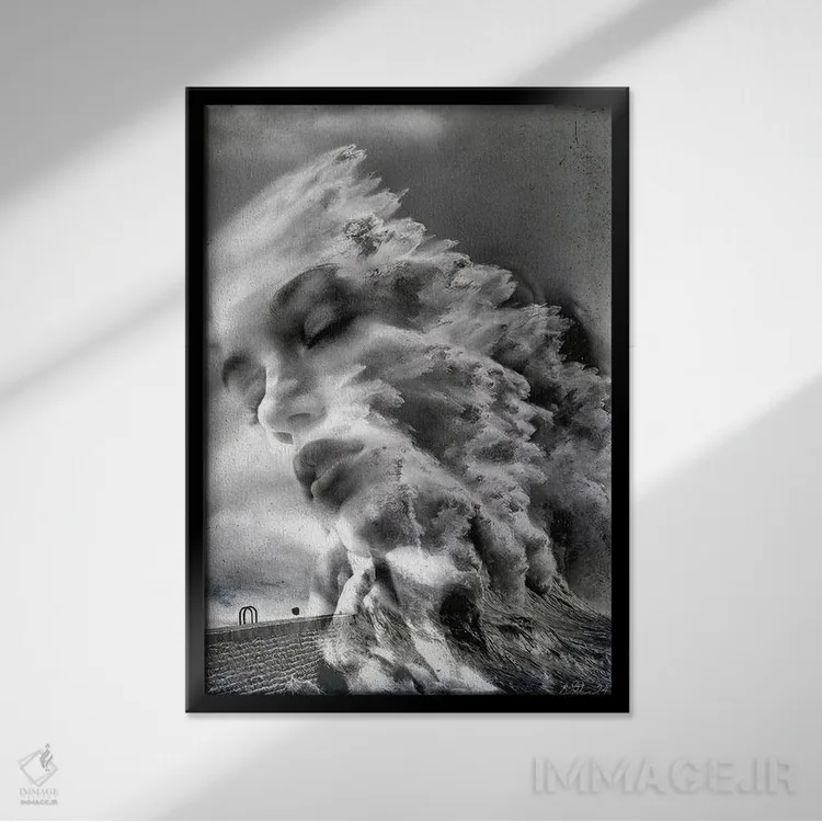 تابلو دکوراتیو تصادف اثر دومینیک بادوئل - نمای قابدار مشکی