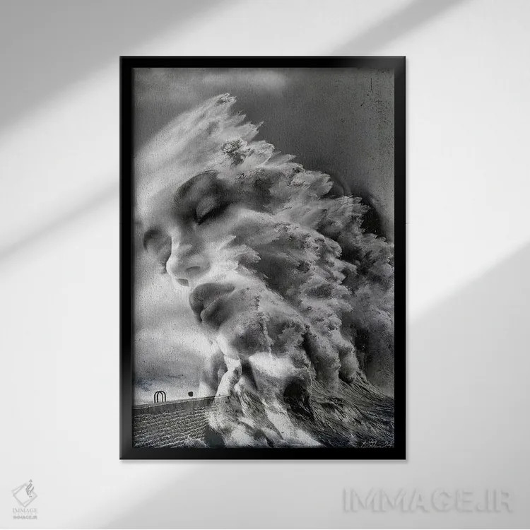تابلو دکوراتیو تصادف اثر دومینیک بادوئل - نمای قابدار مشکی