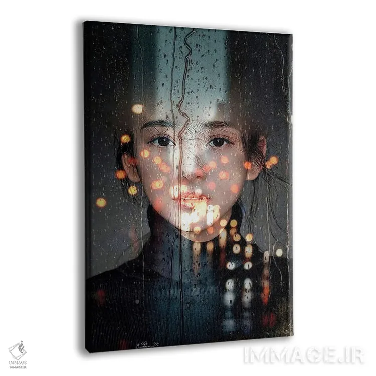 تابلو دکوراتیو چراغ ها روشن اثر دومینیک بادوئل - نمای پرسپکتیو محصول