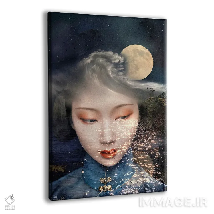 تابلو دکوراتیو گیشای نور ماه اثر دومینیک بادوئل - نمای پرسپکتیو محصول