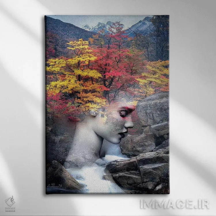 تابلو دکوراتیو پاییز همیشگی اثر دومینیک بادوئل - نمای روبهرو روی دیوار