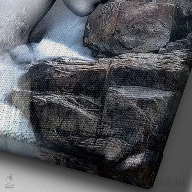 تابلو دکوراتیو پاییز همیشگی اثر دومینیک بادوئل - نمای نزدیک بافت بوم