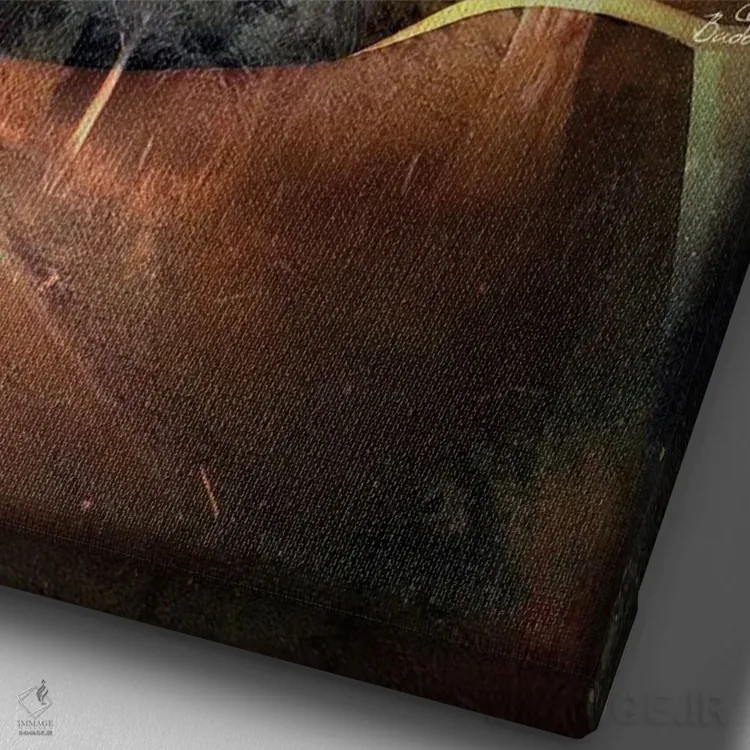 تابلو دکوراتیو فرود شب اثر دومینیک بادوئل - نمای نزدیک بافت بوم