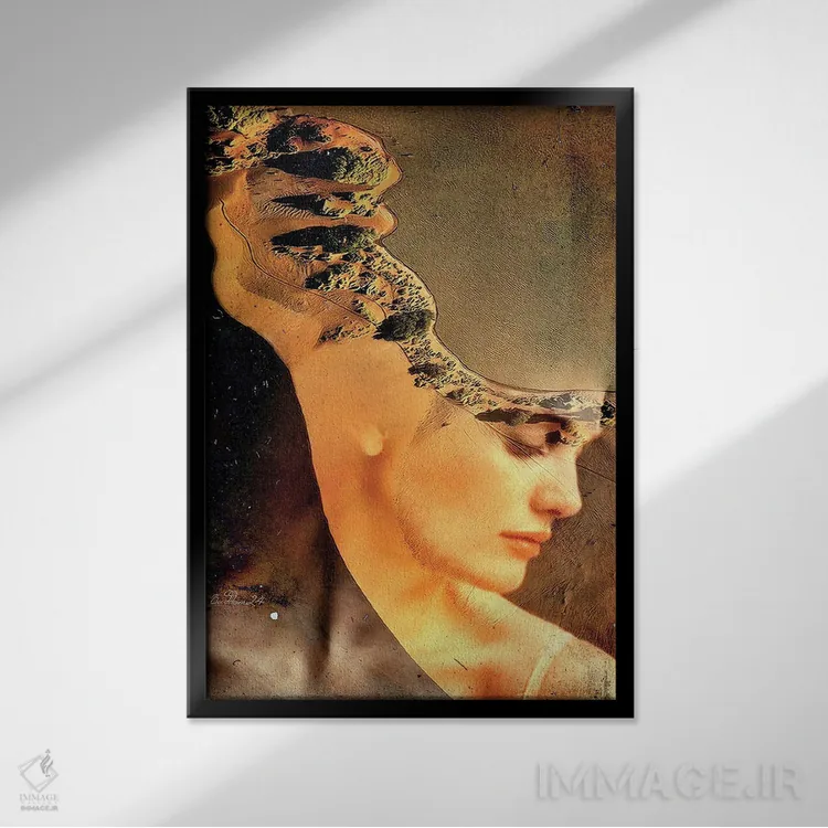 تابلو دکوراتیو نامیبیا اثر دومینیک بادوئل - نمای قابدار مشکی