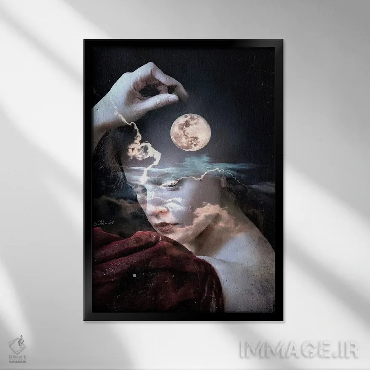 تابلو دکوراتیو دیوانه اثر دومینیک بادوئل - نمای قابدار مشکی