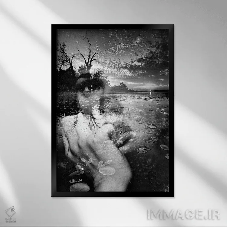 تابلو دکوراتیو ملانکولیا اثر دومینیک بادوئل - نمای قابدار مشکی