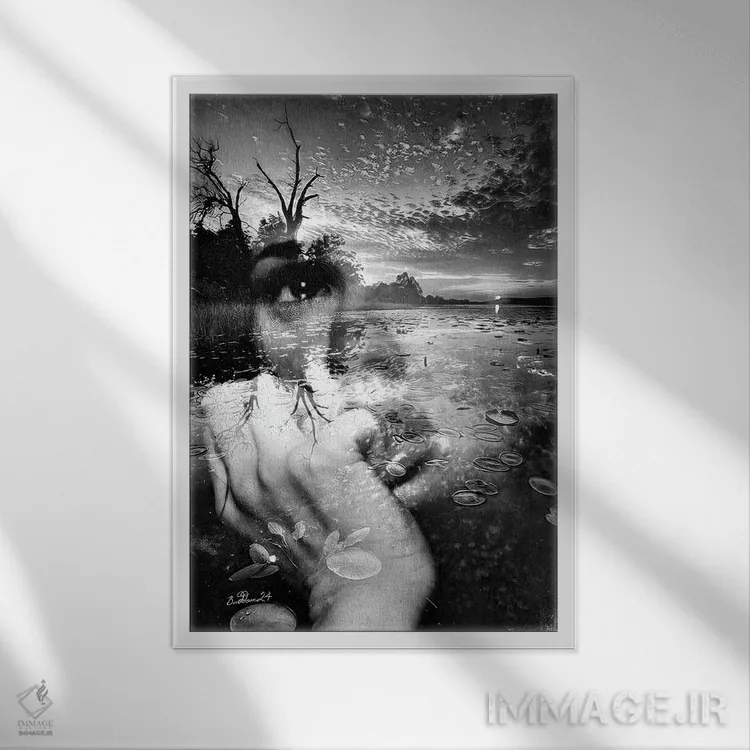 تابلو دکوراتیو ملانکولیا اثر دومینیک بادوئل - نمای قابدار سفید