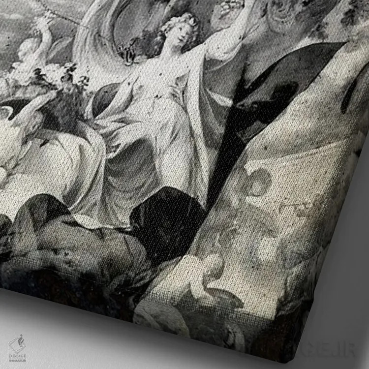 تابلو دکوراتیو مارکیز اثر دومینیک بادوئل - نمای نزدیک بافت بوم