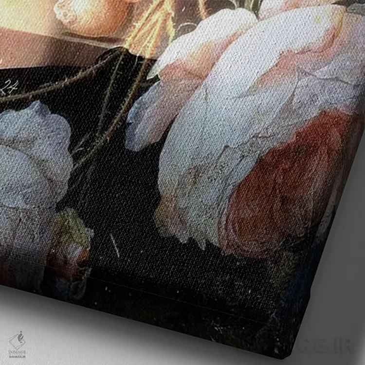 تابلو دکوراتیو کنتسا اثر دومینیک بادوئل - نمای نزدیک بافت بوم