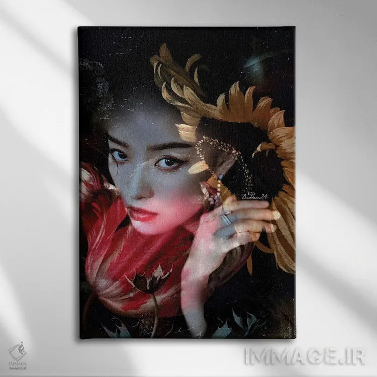 تابلو دکوراتیو ملکه شب اثر دومینیک بادوئل - نمای روبهرو روی دیوار