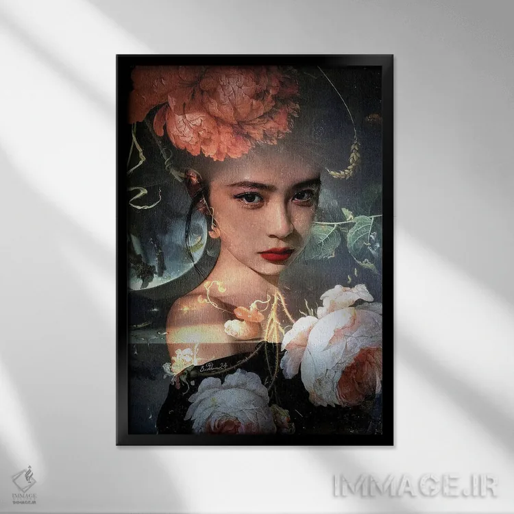 تابلو دکوراتیو کنتسا اثر دومینیک بادوئل - نمای قابدار مشکی