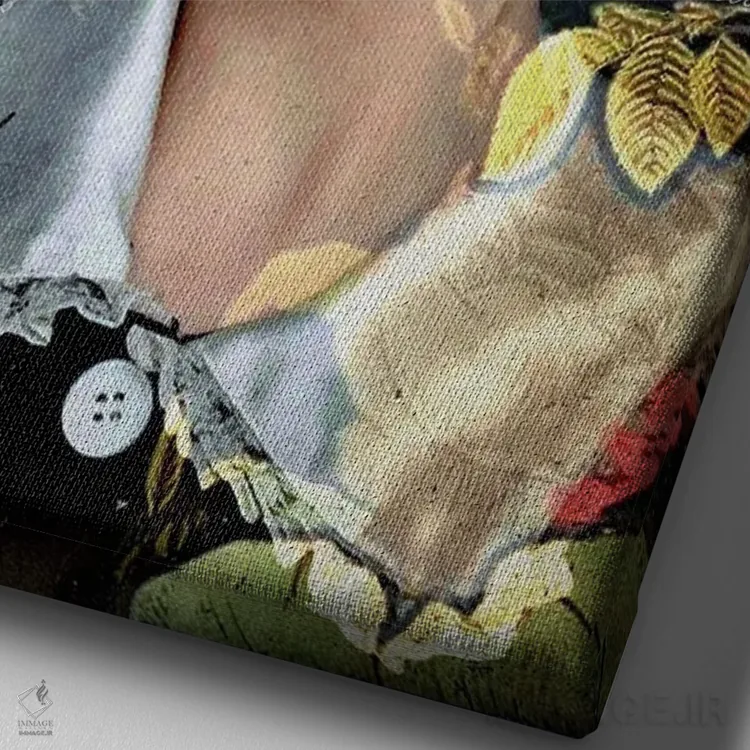 تابلو دکوراتیو لولیتا اثر دومینیک بادوئل - نمای نزدیک بافت بوم