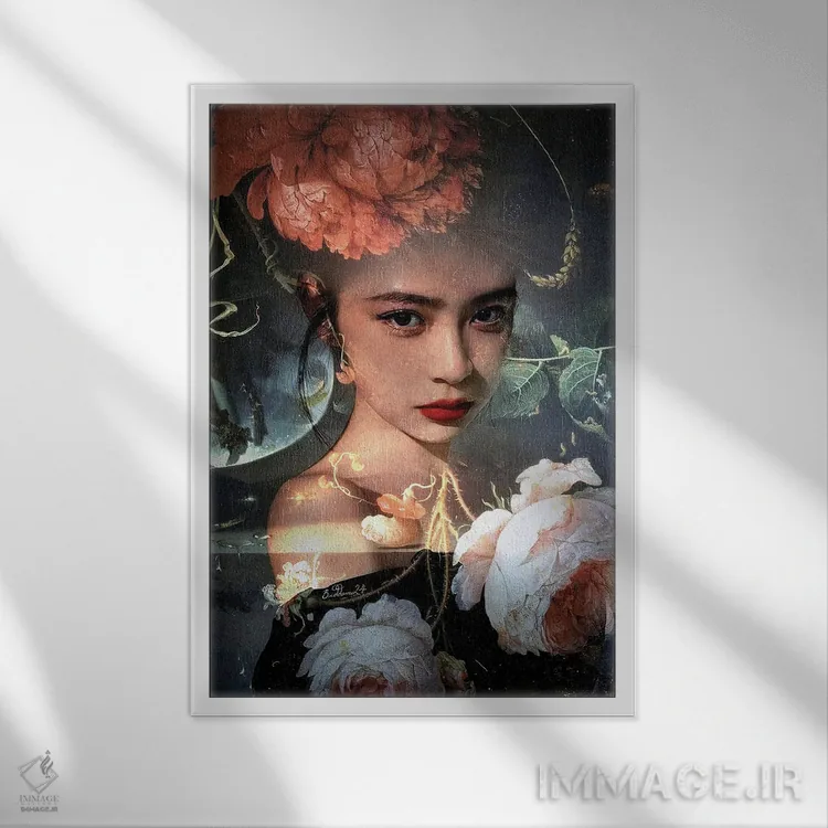 تابلو دکوراتیو کنتسا اثر دومینیک بادوئل - نمای قابدار سفید