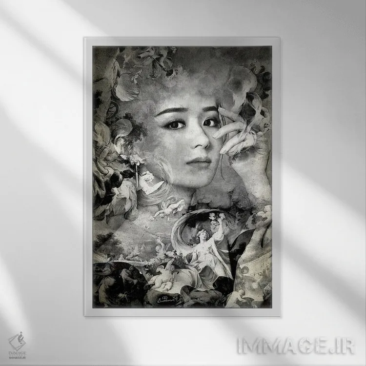 تابلو دکوراتیو مارکیز اثر دومینیک بادوئل - نمای قابدار سفید