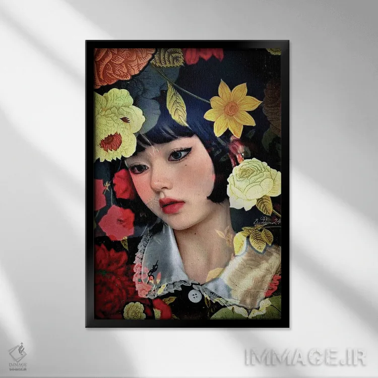 تابلو دکوراتیو لولیتا اثر دومینیک بادوئل - نمای قابدار مشکی