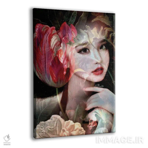 تابلو دکوراتیو لاله اثر دومینیک بادوئل - نمای پرسپکتیو محصول