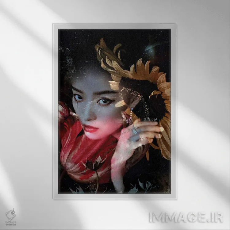 تابلو دکوراتیو ملکه شب اثر دومینیک بادوئل - نمای قابدار سفید