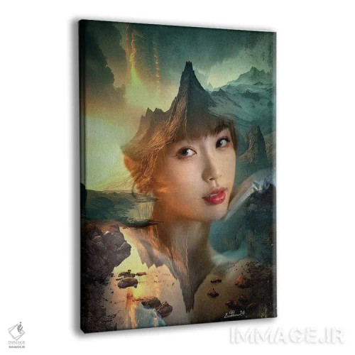 تابلو دکوراتیو مونالیزا اثر دومینیک بادوئل - نمای پرسپکتیو محصول