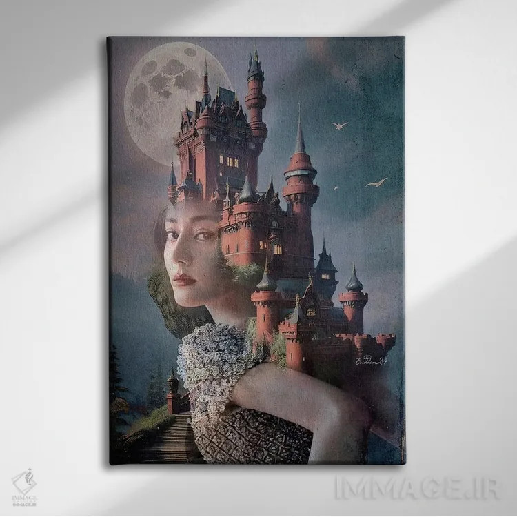 تابلو دکوراتیو شاهزاده در قلعه اثر دومینیک بادوئل - نمای روبهرو روی دیوار