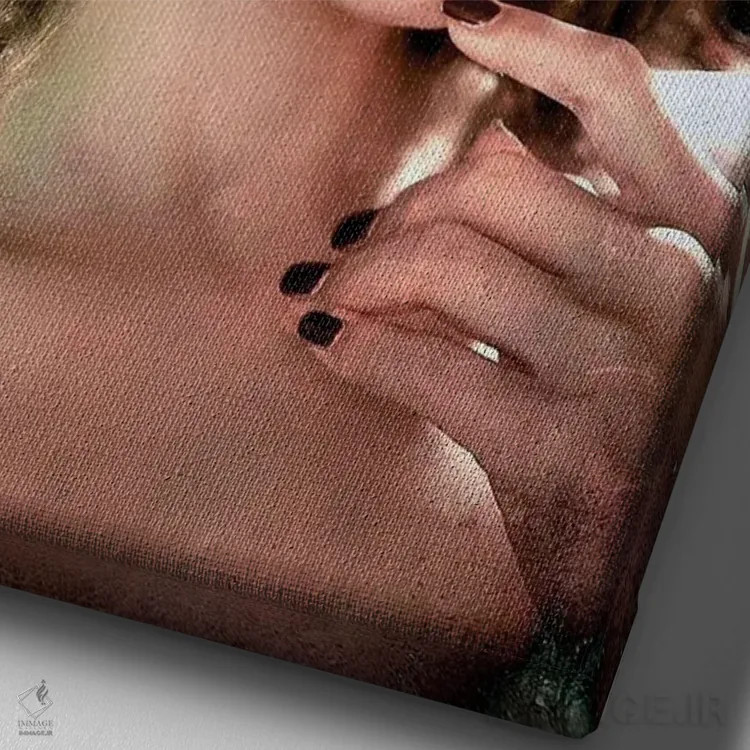 تابلو دکوراتیو گیاهان اثر دومینیک بادوئل - نمای نزدیک بافت بوم