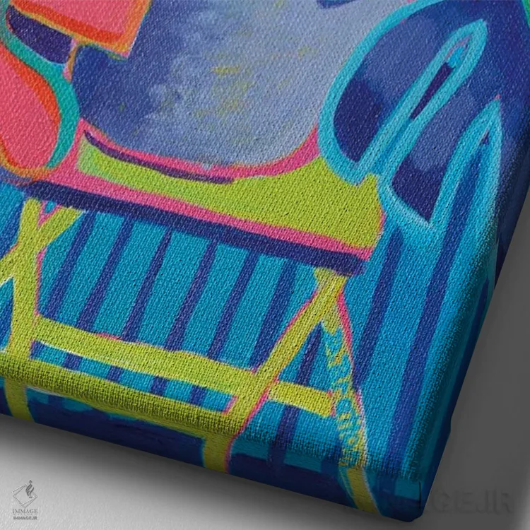 تابلو دکوراتیو مونسترا دلیسیوزا اثر دبرا برتون رابینسون - نمای نزدیک بافت بوم