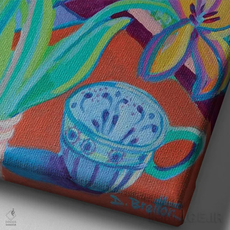 تابلو دکوراتیو نور و روح اثر دبرا برتون رابینسون - نمای نزدیک بافت بوم