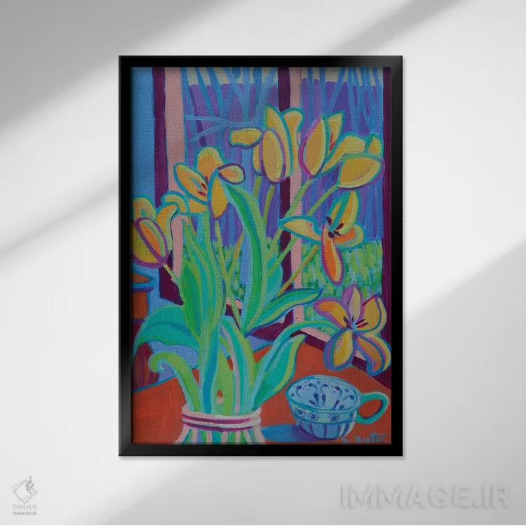 تابلو دکوراتیو نور و روح اثر دبرا برتون رابینسون - نمای قابدار مشکی