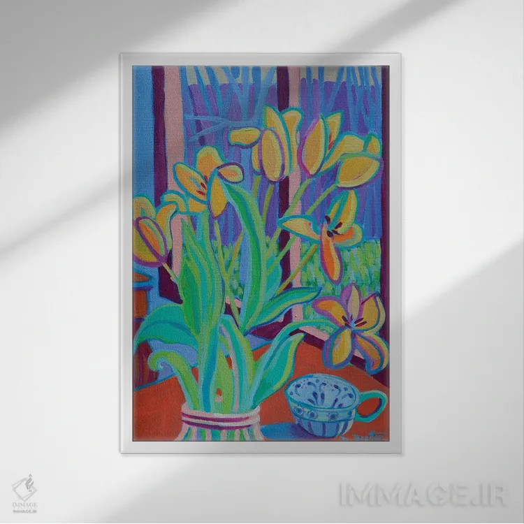 تابلو دکوراتیو نور و روح اثر دبرا برتون رابینسون - نمای قابدار سفید