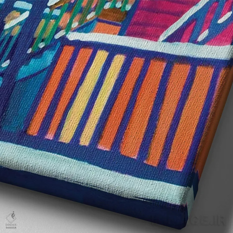 تابلو دکوراتیو زمستان لارنس اثر دبرا برتون رابینسون - نمای نزدیک بافت بوم