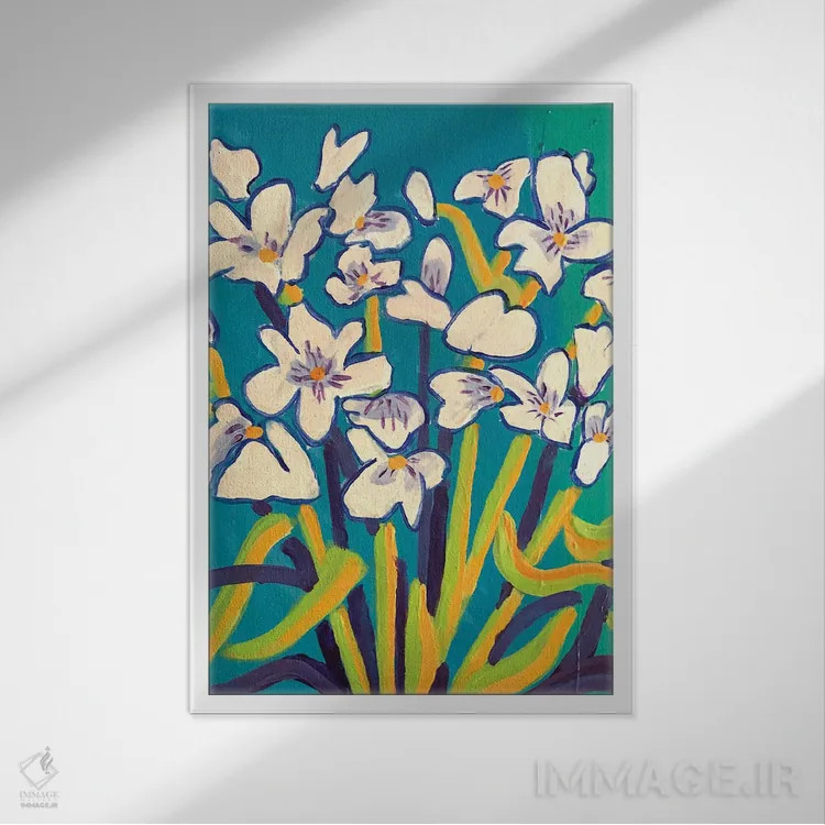 تابلو دکوراتیو رقص پس از باران اثر دبرا برتون رابینسون - نمای قابدار سفید