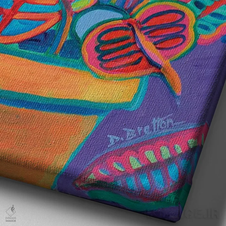 تابلو دکوراتیو کروتون پترا جف اثر دبرا برتون رابینسون - نمای نزدیک بافت بوم