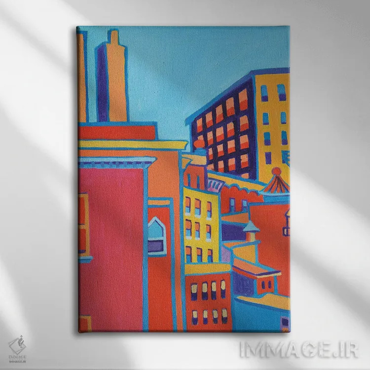 تابلو دکوراتیو مرکز منهتن اثر دبرا برتون رابینسون - نمای روبهرو روی دیوار