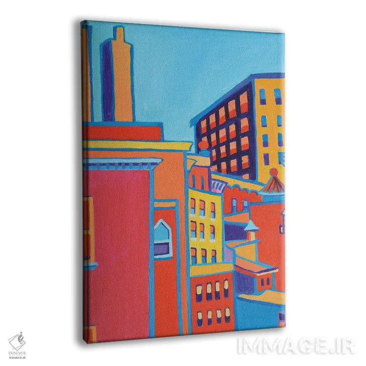 تابلو دکوراتیو مرکز منهتن اثر دبرا برتون رابینسون - نمای پرسپکتیو محصول