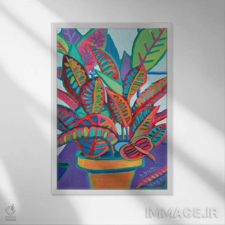 تابلو دکوراتیو کروتون پترا جف اثر دبرا برتون رابینسون - نمای قابدار سفید